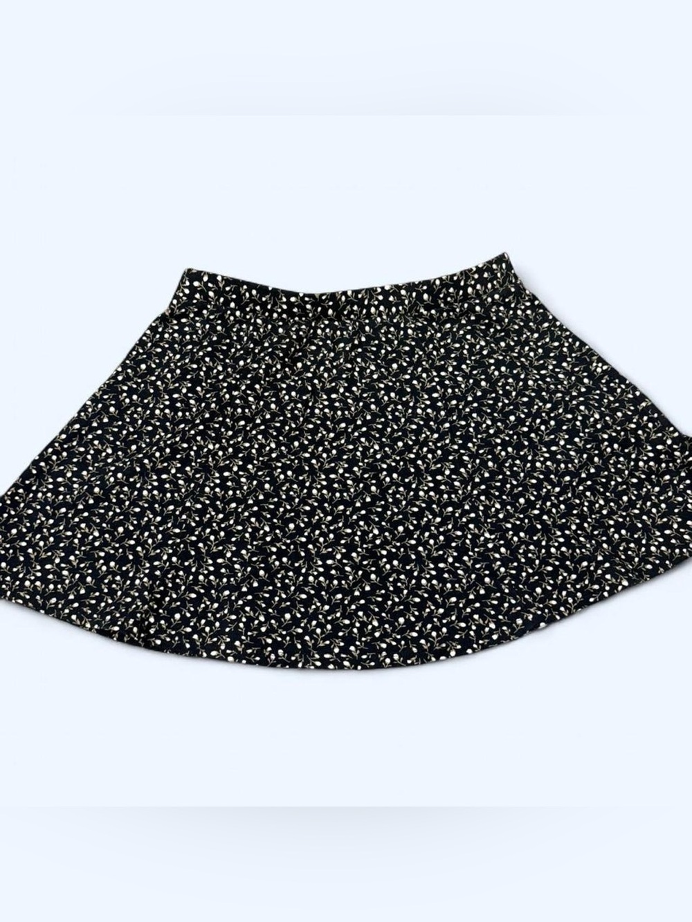Forever 21 Black Floral Circle Skirt